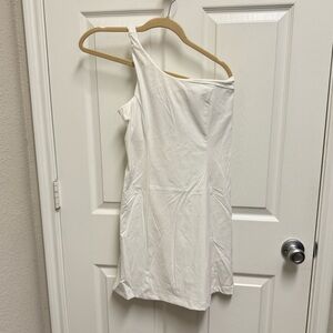 Outdoor Voices White One Shoulder Athletic Dress